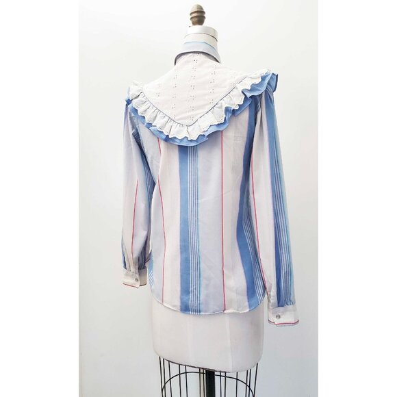 Vintage KENNY ROGERS Women's Cowgirl Western Prairie Shirt Blouse Ruffles - Picture 2 of 7